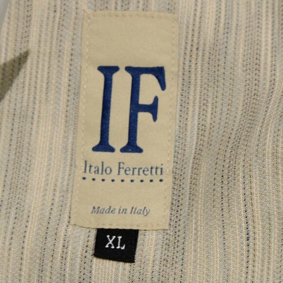 Italo Ferretti NWT Chino / Bermuda Shorts Size XL Beige Melange Cotton & Linen